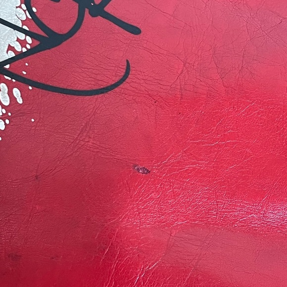 ECKO unltd RARE Marc ECKO Autograph Gold Rhino Red Crossbody Bag Vintage - Picture 16 of 17